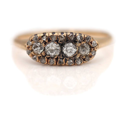 Victorian Old Mine Cut Diamond Wedding Ring