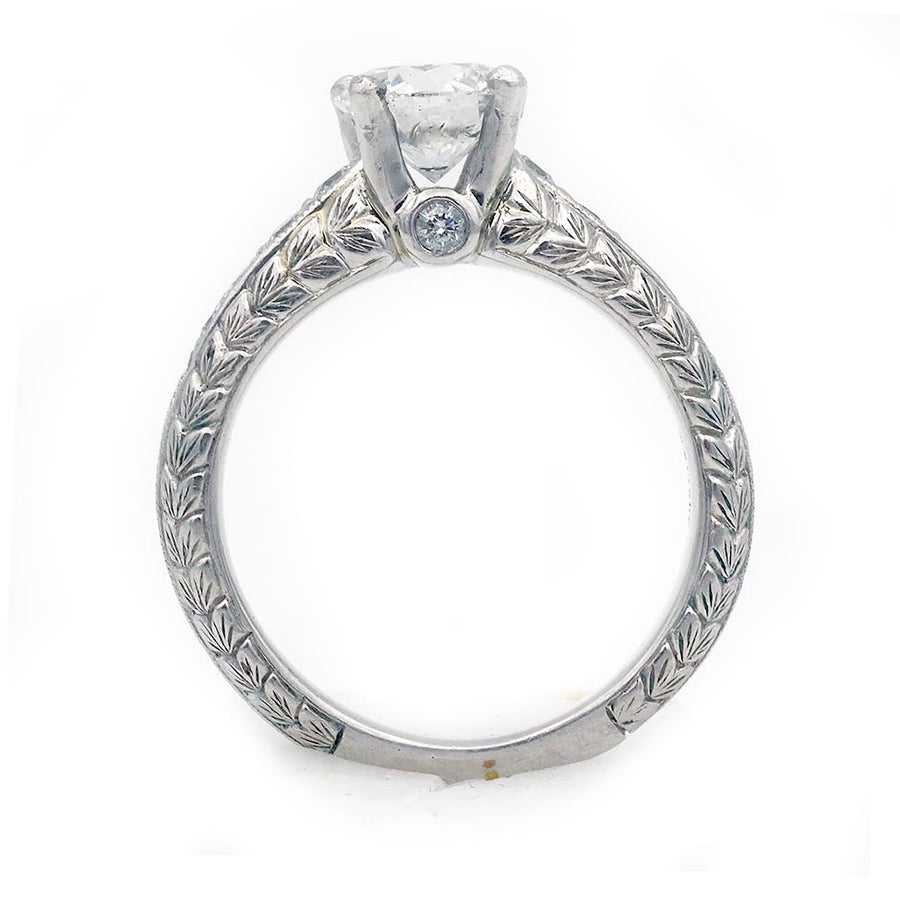 Vintage Scott Kay 1.28 Carat Lab Grown Diamond Engagement Ring in Platinum | IGI F/VS1