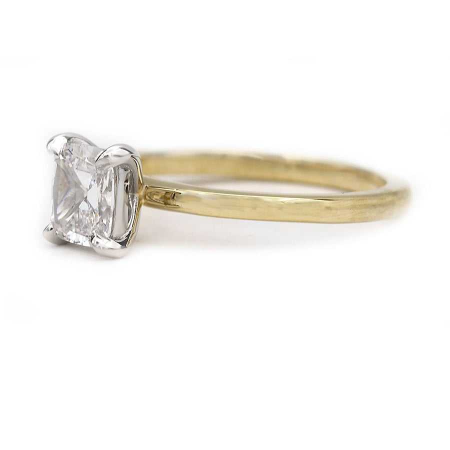 Vintage Style .71 Ct Antique Cushion Cut Diamond Solitaire Ring in Platinum  18K Gold | GIA G/VS2
