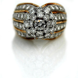 Mid-Century 5.25 CTW Retro Diamond Vintage Diamond Engagement Ring