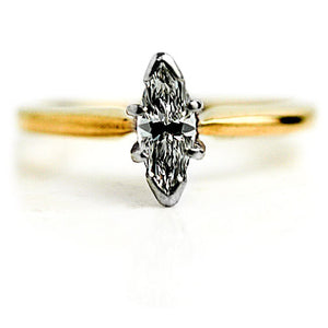 Mid-Century .35 CTW Marquis Diamond Vintage Engagement Ring