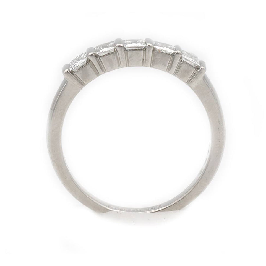 Vintage Platinum Criss Cross Diamond Wedding Band
