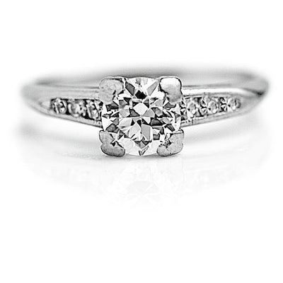 Mid-Century .72 CTW European Cut Vintage Diamond Engagement Ring