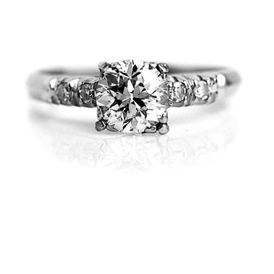 Mid-Century .90 CTW Old European Cut Antique Diamond Engagement Ring