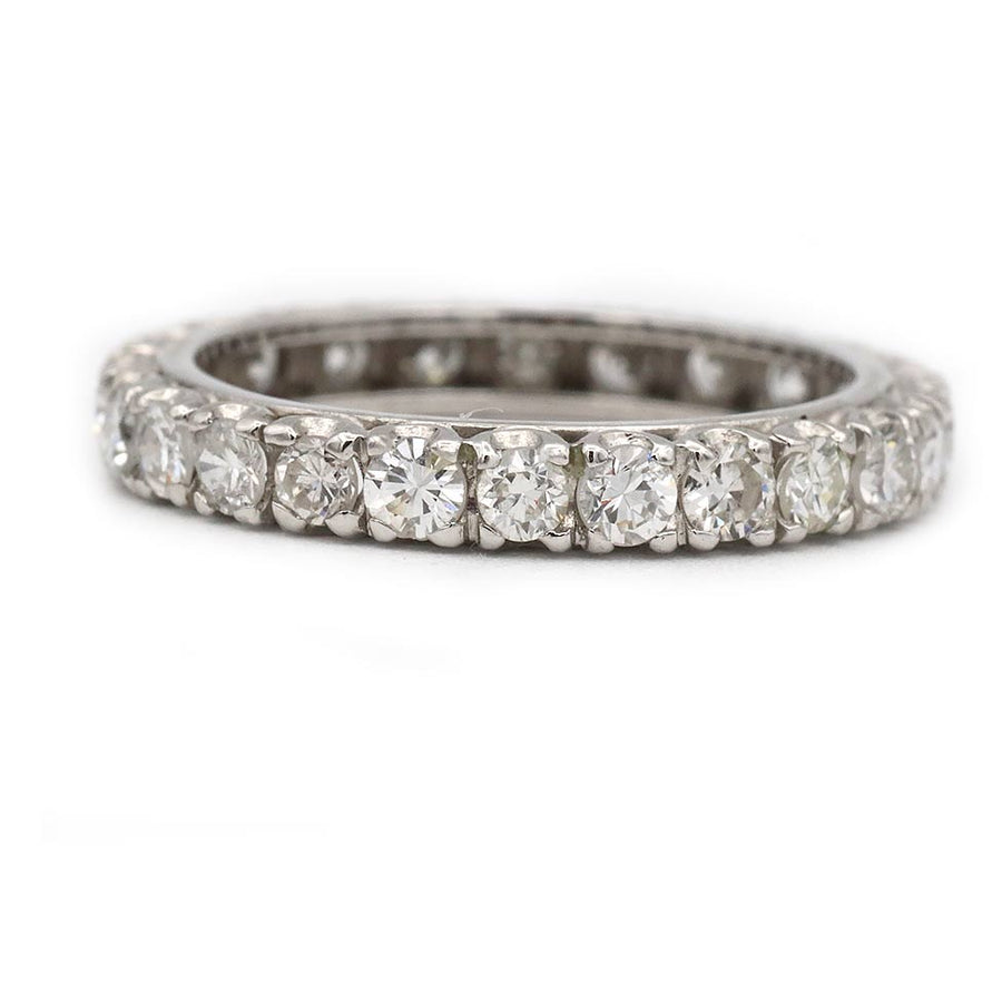 Vintage 1.90 CTW Transitional Cut Diamond Eternity Band in Platinum