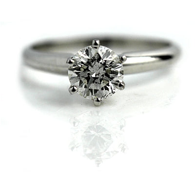 Vintage Six Prong Solitaire Diamond Engagement Ring