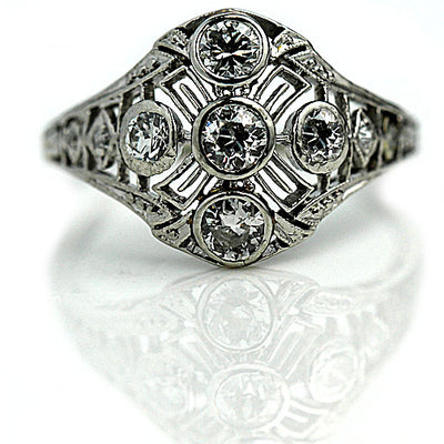 Vintage Oscar Heyman Diamond Engagement Ring
