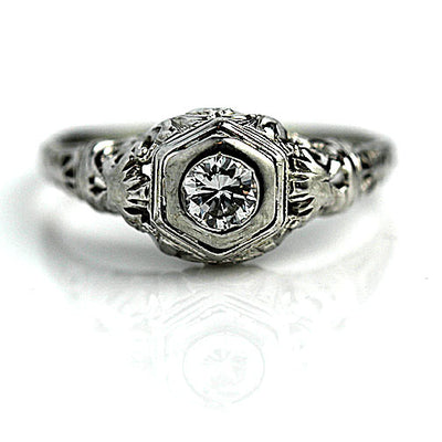 Transitional Cut Solitaire Engagement Ring