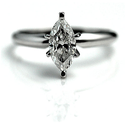 Marquis Solitaire Diamond Engagement Ring - Vintage Diamond Ring