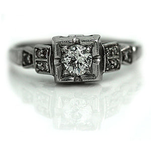 Art Deco Platinum Engagement Ring
