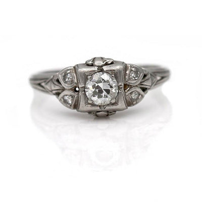 Intricate Diamond Engagement Ring 