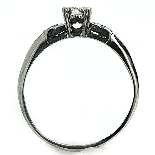 Vintage Three Diamond Engagement Ring