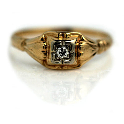 Petite Vintage Diamond Ring Circa 1940's