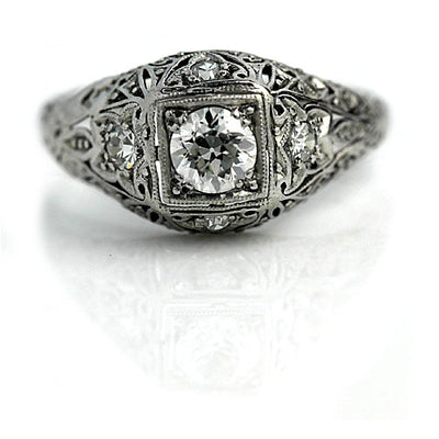 Antique Engagement Ring in Platinum 