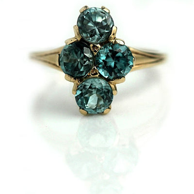 Rose Gold Zircon Engagement Ring - Vintage Diamond Ring