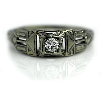 Unique Old European Cut Diamond Engagement Ring