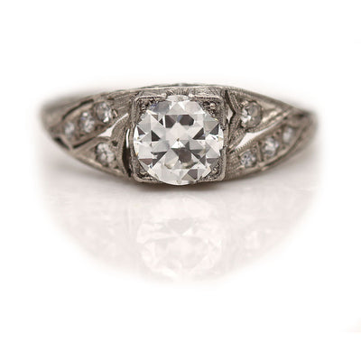 .90 Ct Vintage Engagement Ring with Filigree Engravings