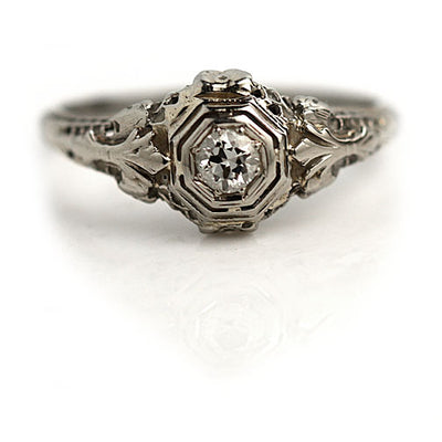 .20 ct Art Deco Solitaire Engagement Ring 