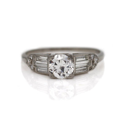 Baguette Diamond Ring - Art Deco Engagement Ring