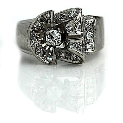 1940s Retro Diamond Engagement Ring
