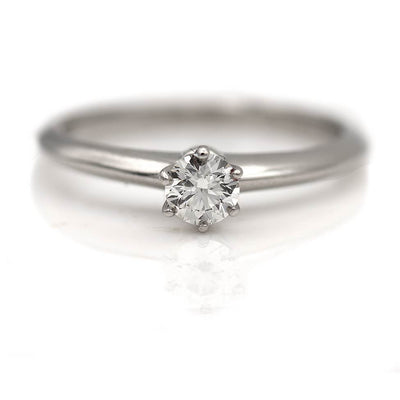 Tiffany Diamond Engagement Rings Platinum .26Ct I-VVS2