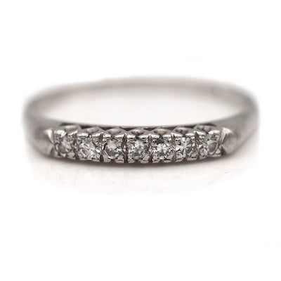 Vintage Platinum Diamond Wedding Ring