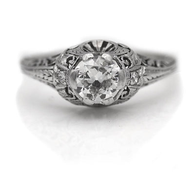 Art Deco .65 Carat Diamond Engagement Ring