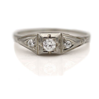 Late 1920's Old European Cut Diamond Engagement RIng