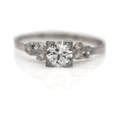 1940's Antique Old European Cut Diamond Engagement Ring