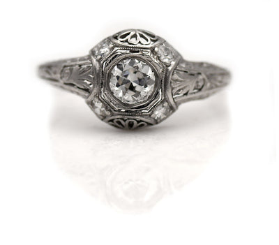 Vintage 1930s Old European Cut Diamond Engagement Ring