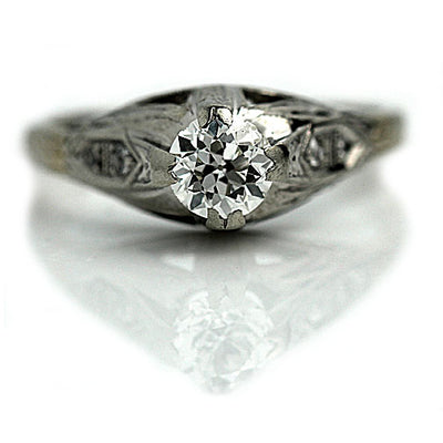 Late Art Deco Diamond Engagement Ring