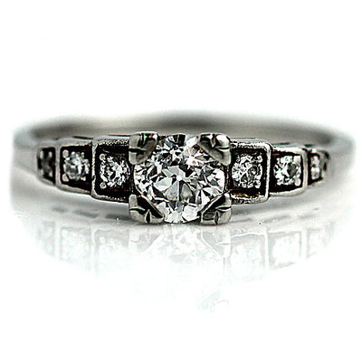 1930s Prong Set Diamond Engagement Ring