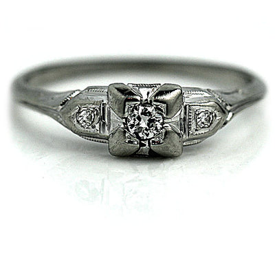 Late Art Deco Engagement Ring
