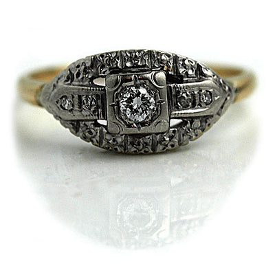 Circa 1940s Diamond Engagement Ring