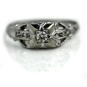 Art Deco Diamond Engagement Ring