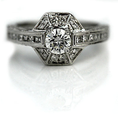 Vintage Estate Halo Engagement Ring