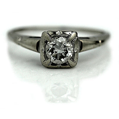 1940s Antique Solitaire Engagement Ring