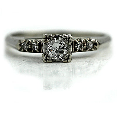 .35 Carat Mid-Century Diamond Ring - Vintage Diamond Ring