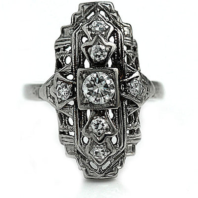Navette Engagement Ring