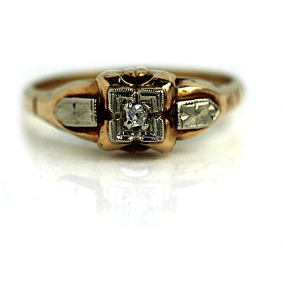  Rose Cut Diamond Engagement Ring