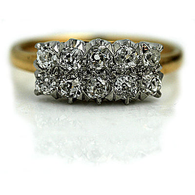 Victorian Ten-Stone Diamond Wedding Band Ring