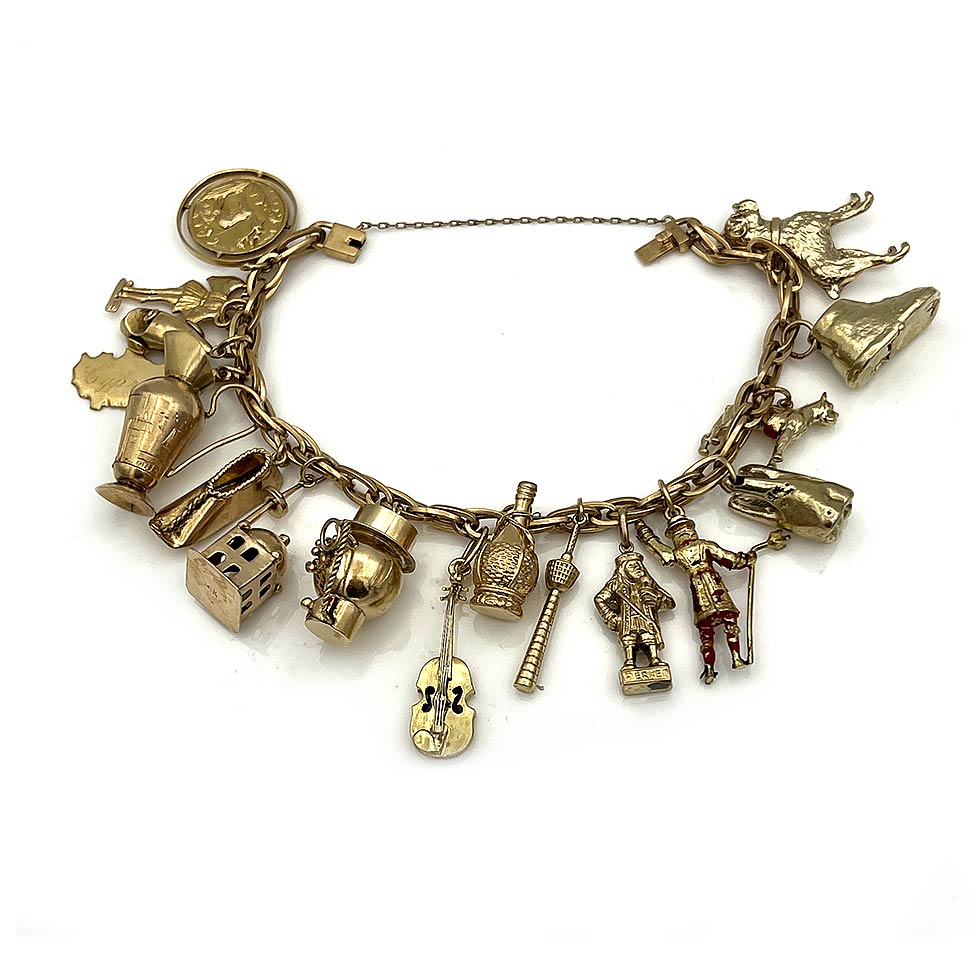 Vintage Charm Bracelet Circa 1940s – Vintage Diamond Ring