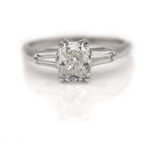 Cushion Cut Diamond Ring 1.30 Ct GIA G/I1
