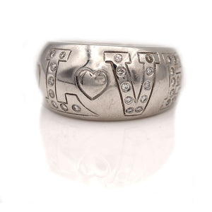 Estate Love Diamond Ring