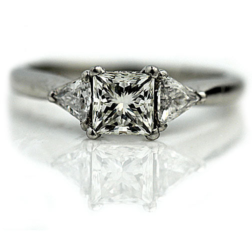 Vintage Princess Cut Diamond Engagement Ring – Vintage Diamond Ring