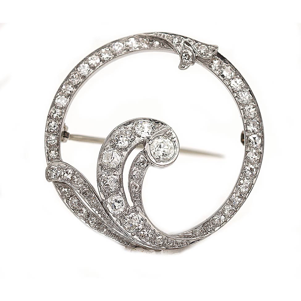 Vintage high quality art deco brooch pin