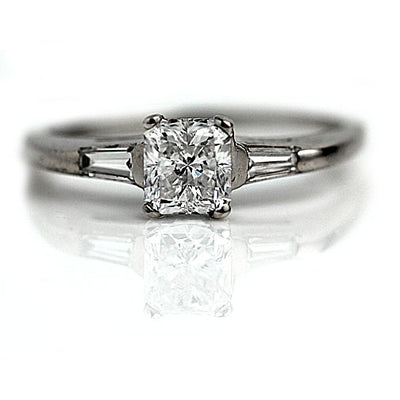 Vintage Radiant Cut Diamond Engagement Ring