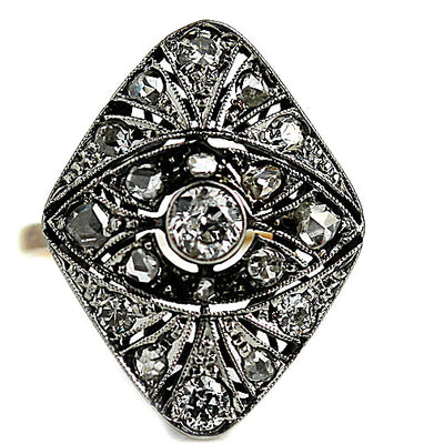 Edwardian European & Rose Cut Diamond Engagement Ring